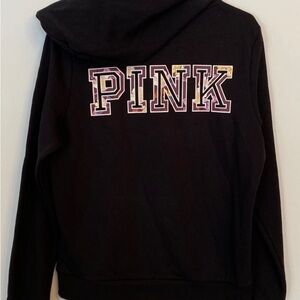 PINK Bundle Victoria's Secret Set Black Hoodie Floral Logo